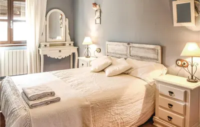 Cama o camas de una habitación en Stunning Home In Villanueva Del Duque