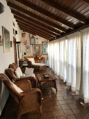 Zona de estar de Casa longa
