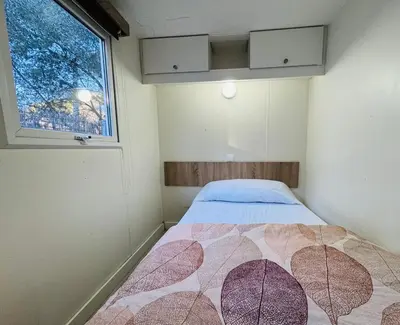 Cama o camas de una habitación en Bungalows Rurales Incluida Piscina 2 Columnas