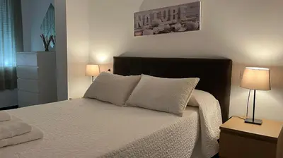 Cama o camas de una habitación en Apartamento Puente Romano