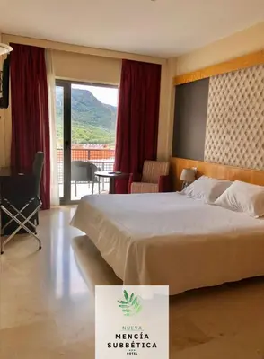 Cama o camas de una habitación en Hotel Mencia Subbética