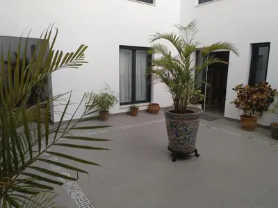 Jardín al aire libre en Casa Aguilas