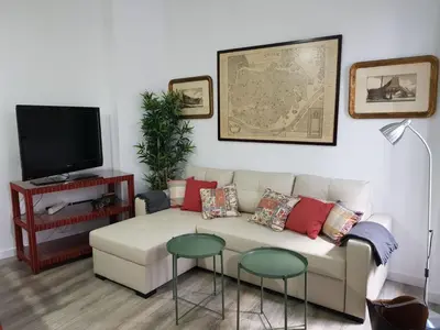 Una televisión o centro de entretenimiento en Casa Aguilas