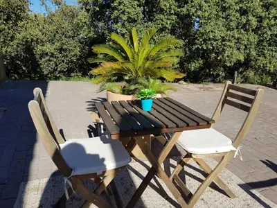 Jardín al aire libre en Casita Las Melosillas