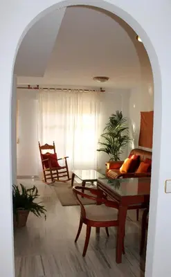 Zona de estar de Apartamento Con Patio Cerca Mezquita