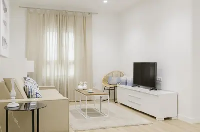 Una televisión o centro de entretenimiento en Lujosa vivienda en plena Judería