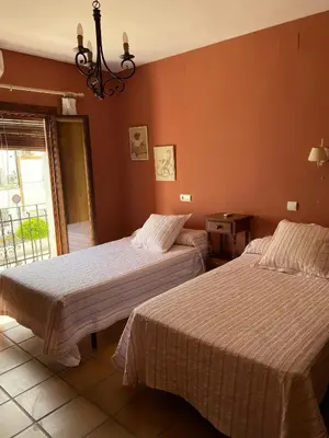 Cama o camas de una habitación en Casa Rural Mirador del Castillo