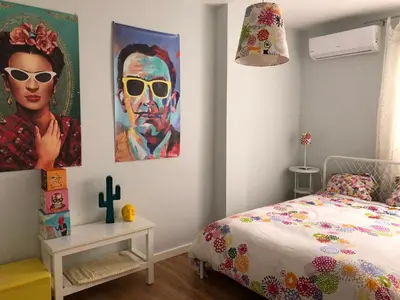 Cama o camas de una habitación en Casa De Los Espejos