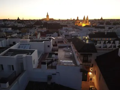 Vista general de Sevilla o vista desde el apartamento