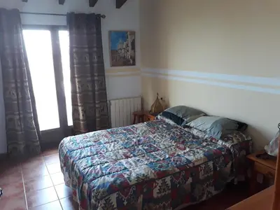 Cama o camas de una habitación en Cabañas Imagina