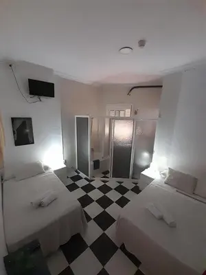 Cama o camas de una habitación en Pensión Hidalgo 2