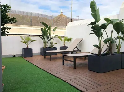 Jardín al aire libre en Ático La Judería V33