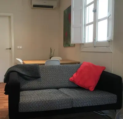 Zona de estar de Vidrio Apartment
