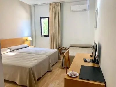Cama o camas de una habitación en Don Polvorón