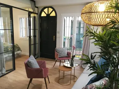 Zona de estar de Cosy Apartment with Terrace in the Centre of Seville
