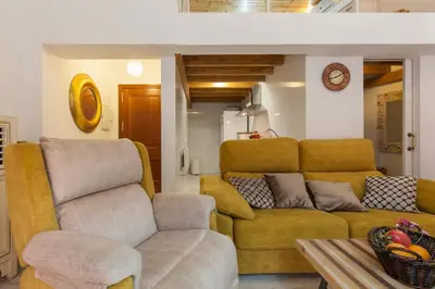 Zona de estar de Loft / Duplex with charming historic center. WIFI