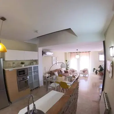 Una cocina o zona de cocina en Loft con vistas en Plaza de Belén