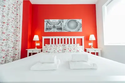Cama o camas de una habitación en Colorful and diaphanous- 3Bdr 1Bth - Peral