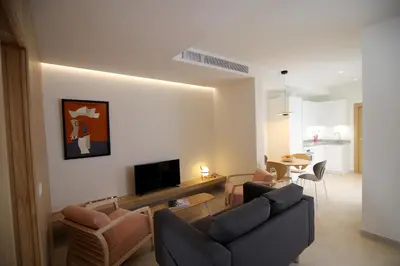 Una televisión o centro de entretenimiento en Casaenmedio