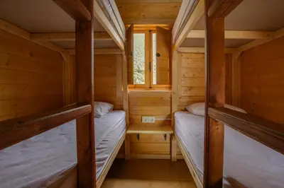 Cama o camas de una habitación en Camping la Sierrecilla