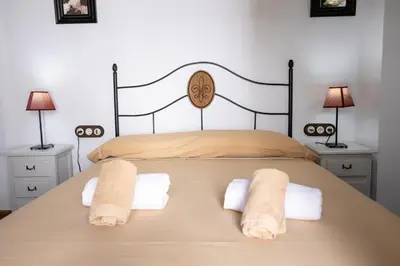 Cama o camas de una habitación en Casa Rural Zambra