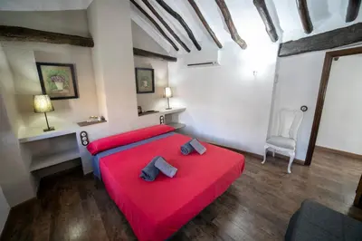 Cama o camas de una habitación en Casa Rural Zambra