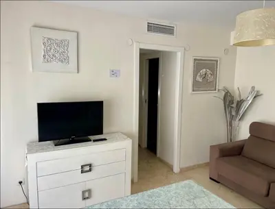 Una televisión o centro de entretenimiento en Apartamento Junto Estación Tren Cordoba