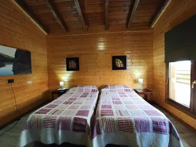 Cama o camas de una habitación en Casa del Valle, Lodges