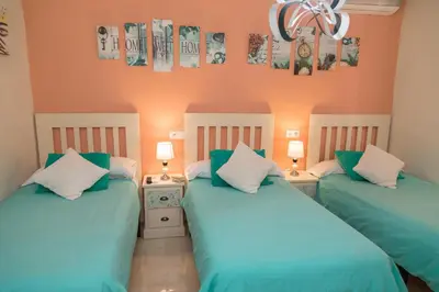 Cama o camas de una habitación en Pension Internacional