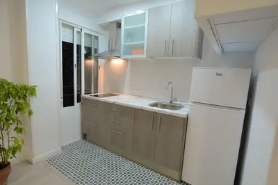 Una cocina o zona de cocina en Vivienda Turistica Diseño en los Patios de San Basilio