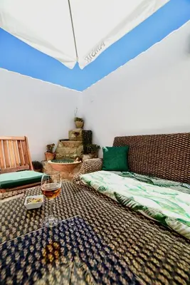 Cama o camas de una habitación en Casa Las Tinajas