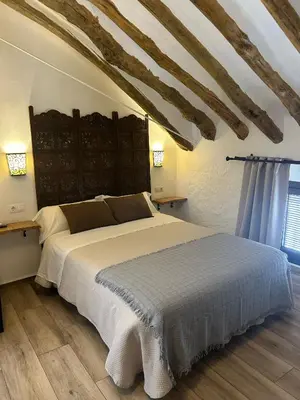 Cama o camas de una habitación en Casa Las Tinajas