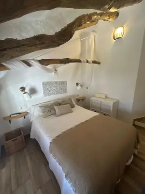 Cama o camas de una habitación en Casa Las Tinajas