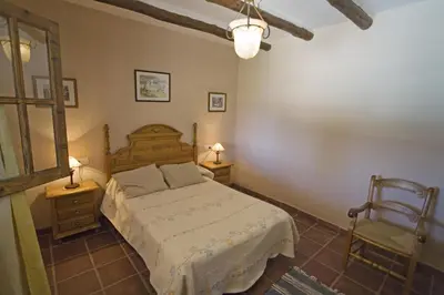 Cama o camas de una habitación en Villa La Clavelina Rocabella