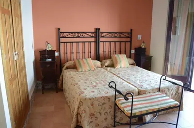 Cama o camas de una habitación en Hotel Rural Casas de Don Adame