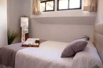 Cama o camas de una habitación en El Mirador de la Judería