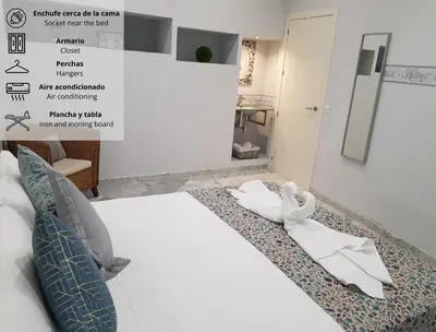 Cama o camas de una habitación en Córdoba Capuchinos