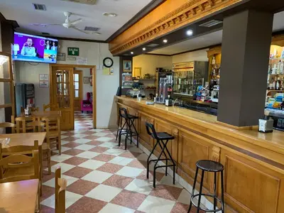 El salón o zona de bar de Hotel-Restaurante la Loma