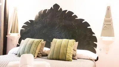 Cama o camas de una habitación en Wallada Casa del Indiano