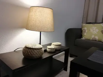 Zona de estar de Luminoso y Confortable Apartamento