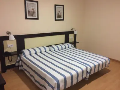 Cama o camas de una habitación en Hotel Castillo