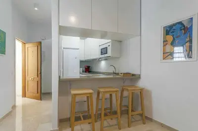 Una cocina o zona de cocina en Santa Cruz Parking incluido