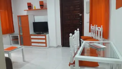 Una televisión o centro de entretenimiento en PATIO POMPEYOS