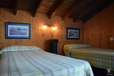 Cama o camas de una habitación en Casa Rural El Puente