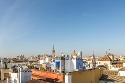 Vista general de Sevilla o vista desde el apartamento