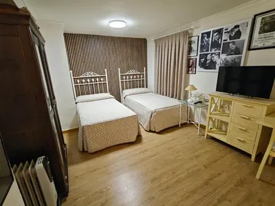Cama o camas de una habitación en Alojamiento la Casa del Brigadier