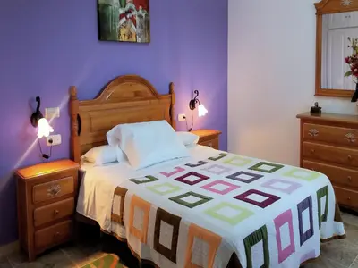Cama o camas de una habitación en Villa in Villanueva near El Torcal Park