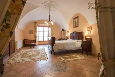 Cama o camas de una habitación en Casa Rural Las Bóvedas