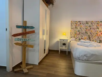 Cama o camas de una habitación en Loft Azahar junto a Puente Romano