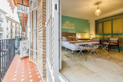 Un patio o zona al aire libre en Saavedra Confort & City Centre